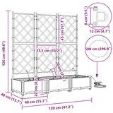  Vrtna saksija 3 pcs Bijeli 120 x 40 x 126 cm Plastika | shoptok.hr