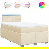 Maison Chic Box spring postelja - Vzmetna postelja z vzmetnico krem 120x200 cm blago SL16501, (21883080) | Shoptok.si