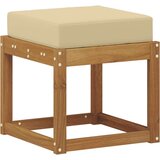  Vanjska stolica klupa s jastukom Prirodna 43 x 43 x 37 cm - Prirodno i bež 40 cm Otvoreno područje nogu | shoptok.hr