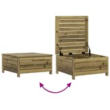  Vrtna sedežna garnitura 7-delna impregnirana trdna borovina | Shoptok.si