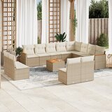 Maison Chic Seti vrtnega pohištva - Vrtna garnitura - Vrtni pohištvo set 13-delna z blazinami bež poli ratan, (21810002) | Shoptok.si