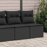 vidaXL 4-dijelni set vrtnih sofa od poliratana s jastucima crni bagrem Cijene