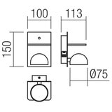  Redo 01-3491 - LED zidno reflektorsko svetlo SEIBI LED/7W/230V USB CRI 90 bela | Eponuda.com