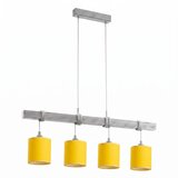 Brilagi LED luster na sajli NUBILA 4xE27/60W/230V siva/žuta | Eponuda.com