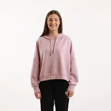 Ženski duks sa kapuljačom Plisse hoody, Prljavoroze