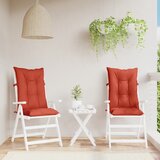  Jastuci za stolice 2 kom prošarano crvena 120x50x7cm tkanina | shoptok.hr