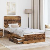  Krevetna konstrukcija Staro drvo 100 x 200 cm Konstruirano drvo | shoptok.hr