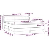  Krevet s oprugama i madracem krem 180x200 cm od tkanine | shoptok.hr