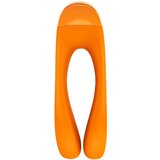 Satisfyer Naprstni vibrator Candy Cane, oranžen | Shoptok.si