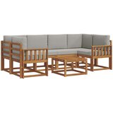  Set vanjskih sofa 7 kom. Prirodna i svijetlo siva | shoptok.hr