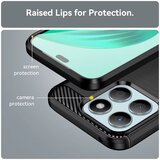 Techsuit Carbon Silicone maska za Honor 400 Smart 5G / 400 Smart 4G / X7d 4G– crna | shoptok.hr