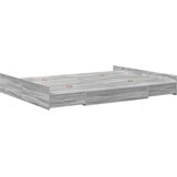 Krevet s ladicama Siva Sonoma 135 x 190 cm Konstruirano drvo | shoptok.hr
