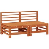  Set lounge namještaja za vrt 7 pcs Vosak Smeđa Masivna borovina - Voštano smeđa | shoptok.hr