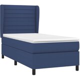  Krevet s oprugama i madracem plavi 90 x 190 cm od tkanine | shoptok.hr