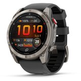 Garmin multisport GPS sat fēnix 8 Pro 51 mm AMOLED Sapphire, titanij, grafitno/crni silikonski remen | shoptok.hr