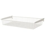 x Žična košara z nosilci (800 x 350 x 120 mm, bela) | Shoptok.si