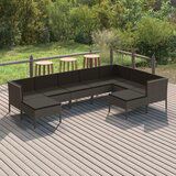 The Living Store Vrtna sedežna garnitura 9-delna z blazinami poli ratan siva - Vrtna Sedežna Garnitura, (21475983) | Shoptok.si
