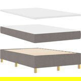 vidaXL krevetna podloga s madracem i klupom Taupe 120x200 cm Tkanina | shoptok.hr