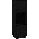 Furnova Visoka omara črna 38x35x117 cm trdna borovina, (21955200) | Shoptok.si