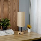  Brilagi - Stona lampa sa USB priključkom TABLON 1xE27/25W/230V hrast/crna/bež | Eponuda.com