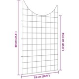 vidaXL Komplet ograje za ribnik 8 pcs Zelena 50 x 80 cm Jeklo | Shoptok.si