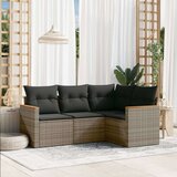  4-dijelni set vrtnih sofa od poliratana s jastucima sivi | shoptok.hr
