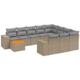  11-dijelni set vrtnih sofa od poliratana s jastucima bež | shoptok.hr