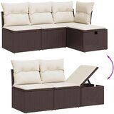 vidaXL 11-dijelni set vrtnih sofa od poliratana s jastucima smeđi | shoptok.hr