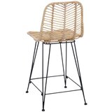  Barski stol 2 pcs Naravna 44,5 x 54,5 x 97,5 cm Ratan in železo, (5000092569) | Shoptok.si
