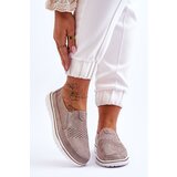 PE1 Suede Slip-on Shoes Beige-Gold Inez Cene