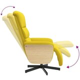  Naslonjač od tkanine s osloncem za noge svjetložuti | shoptok.hr