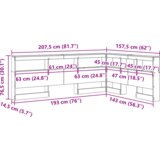  Skladišno uzglavlje Crni hrast 140 cm Konstruirano drvo | shoptok.hr