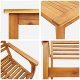  Set od 5 komada za blagovanje u vrtu od čvrstog akacijinog drveta | shoptok.hr