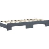 vidaXL Izvlečna dnevna postelja temno siva 80x200 cm žamet, (20881998) | Shoptok.si