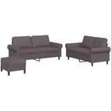 vidaXL 3-dijelni set sofa s jastucima sivi od umjetne kože | shoptok.hr