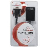 Gembird VGA to HDMI adapter cable, 0,15m, black Cijene