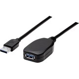 Manhattan USB kabel USB 3.2 gen. 1 (USB 3.0) USB-A vtič\, USB-A vtičnica 5.00 m črna 150712, (20416652) | Shoptok.si