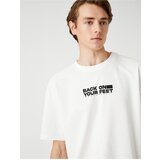 Koton Oversize T-Shirt Slogan Printed Crew Neck Short Sleeve | Shoptok.si