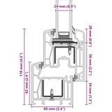  Podrumski prozor RISOR 80x70 cm Okretno-nagibni DIN desni antracit - Antracit 80 x 70 cm (dvoslojni) 1 Naginjanje i okretanje | shoptok.hr