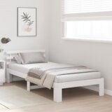  Krevet od Drva Bijeli Drvo 100 x 200 cm Minimalistički Krevet | shoptok.hr