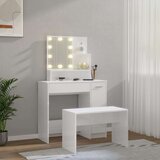  Komplet toaletnih mizic z LED lučkami bel visok sijaj, (20715806) | Shoptok.si