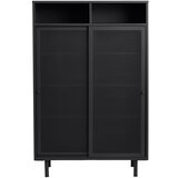 Unique Furniture Crni metalni ormarić s kliznim vratima 90x140x40 cm Veep – | shoptok.hr