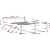  Posteljni okvir s predali črn 140x190 cm, (20644269) | Shoptok.si