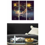 Wallity MDF140594389 multicolor decorative mdf painting (3 pieces) Cene