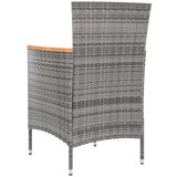  Vrtni jedilni stoli 4 kosi poli ratan sive barve, (20659985) | Shoptok.si