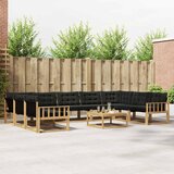  Set vanjskih sofa 10 kom. Bijela i crna | shoptok.hr