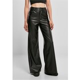 Urban Classics Women's wide trousers made of black artificial leather | ePonuda.com