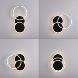 LEUCHTEN DIREKT 14116-18 - LED stropna svetiljka SEVENT LED/25,5W/230V crna | Eponuda.com