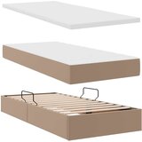  Krevet s madracem i skladištem Boja cappuccina 100 x 200 cm | shoptok.hr