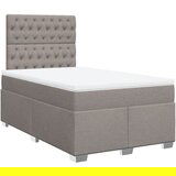 vidaXL Box spring postelja z vzmetnico taupe 120x200 cm blago, (21308408) Cene